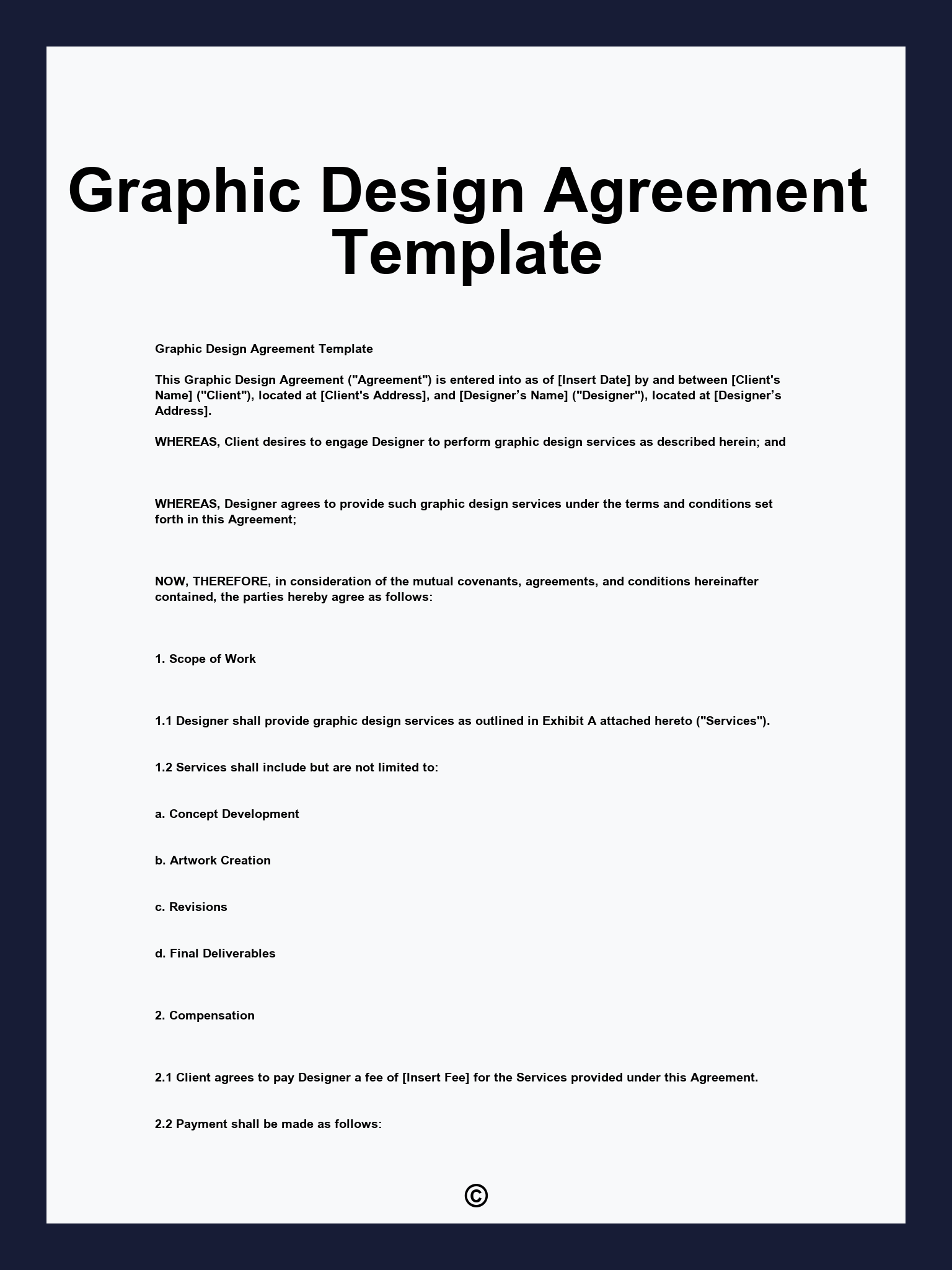 Graphic Design Agreement Template